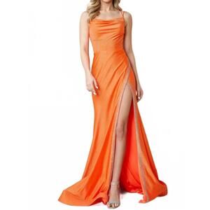 NEW AMELIA COUTURE asha gown in orange